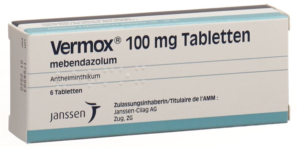 Vermox 100 mg, Tabletten
