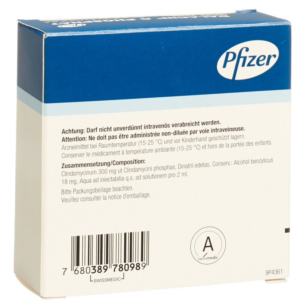 DALACIN C Phosphat sol inj 300 mg 10 amp 2 ml
