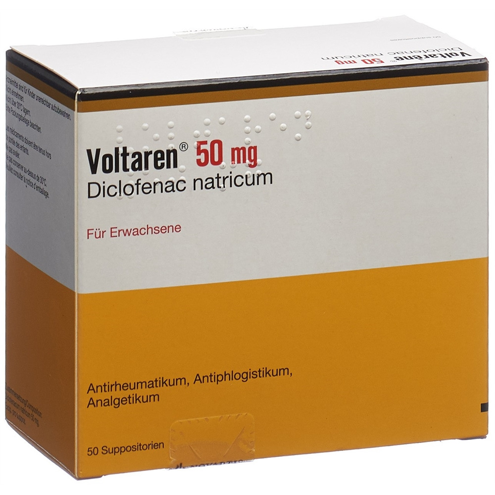 VOLTARENE supp 50 mg adult 50 pce