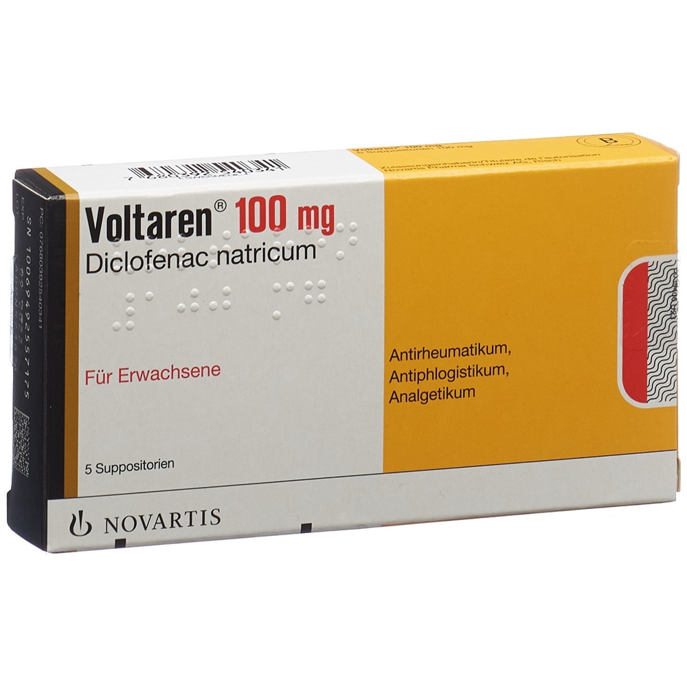VOLTARENE supp 100 mg adult 5 pce