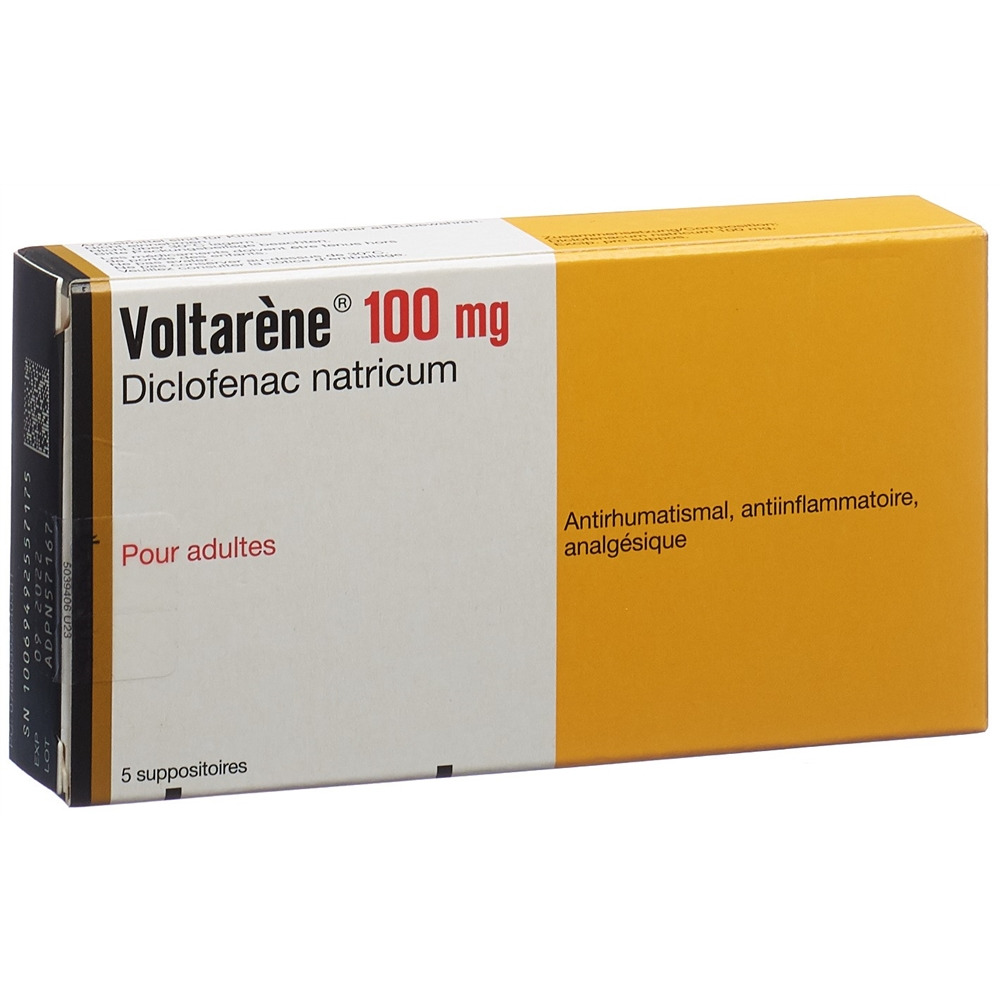 VOLTARENE supp 100 mg adult 5 pce