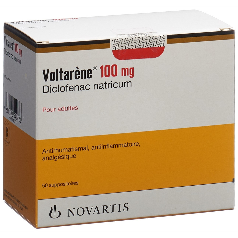 VOLTARENE supp 100 mg adult 50 pce