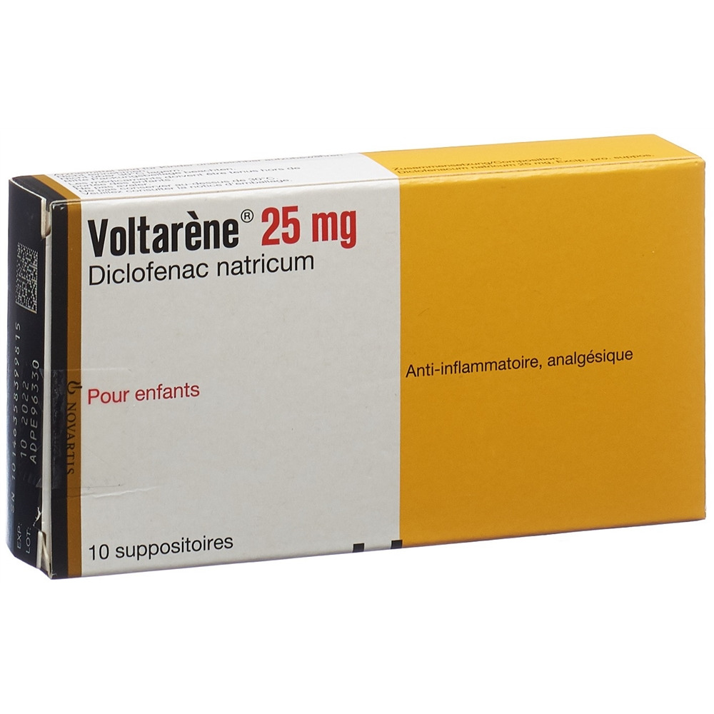 VOLTARENE supp 25 mg enf 10 pce