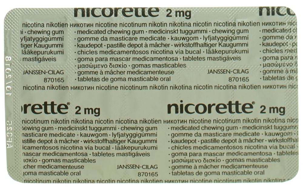 NICORETTE Original past dépôt mâcher 2 mg 30 pce