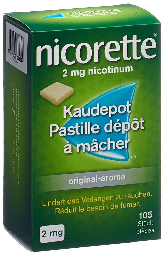NICORETTE Original past dépôt mâcher 2 mg 105 pce