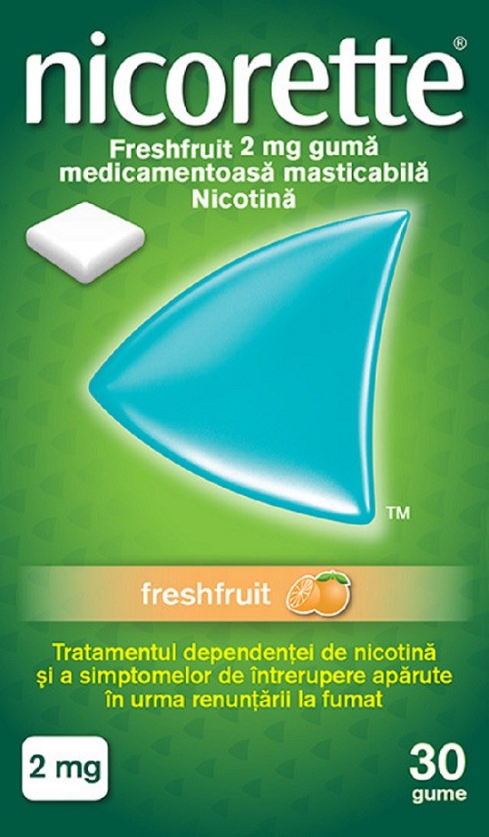 Nicorette Freshfruit 2 mg, wirkstoffhaltiges Kaugummi