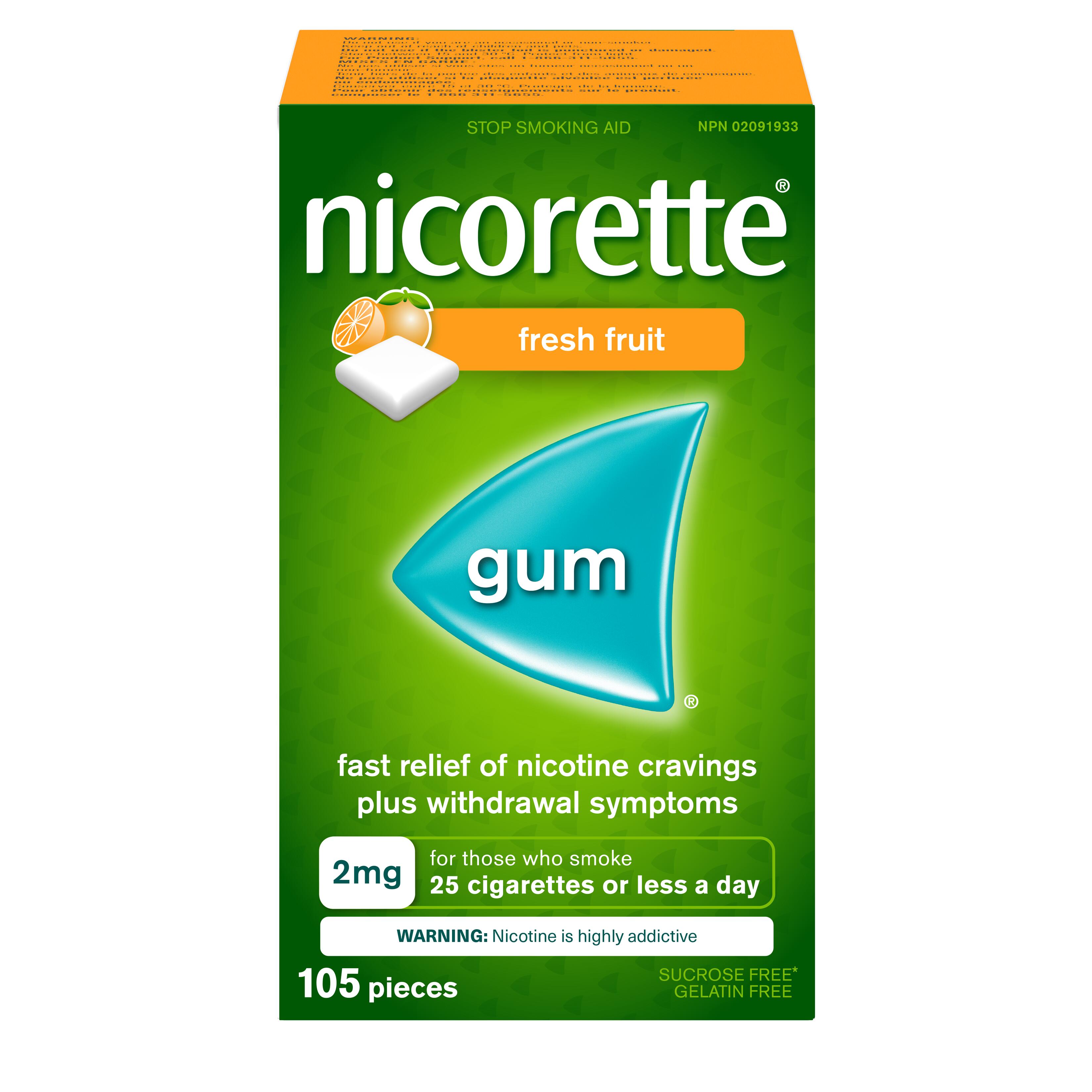 Nicorette Freshfruit 2 mg, wirkstoffhaltiges Kaugummi