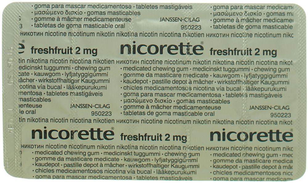 NICORETTE Freshfruit pastill dép mâch 2 mg 105 pce
