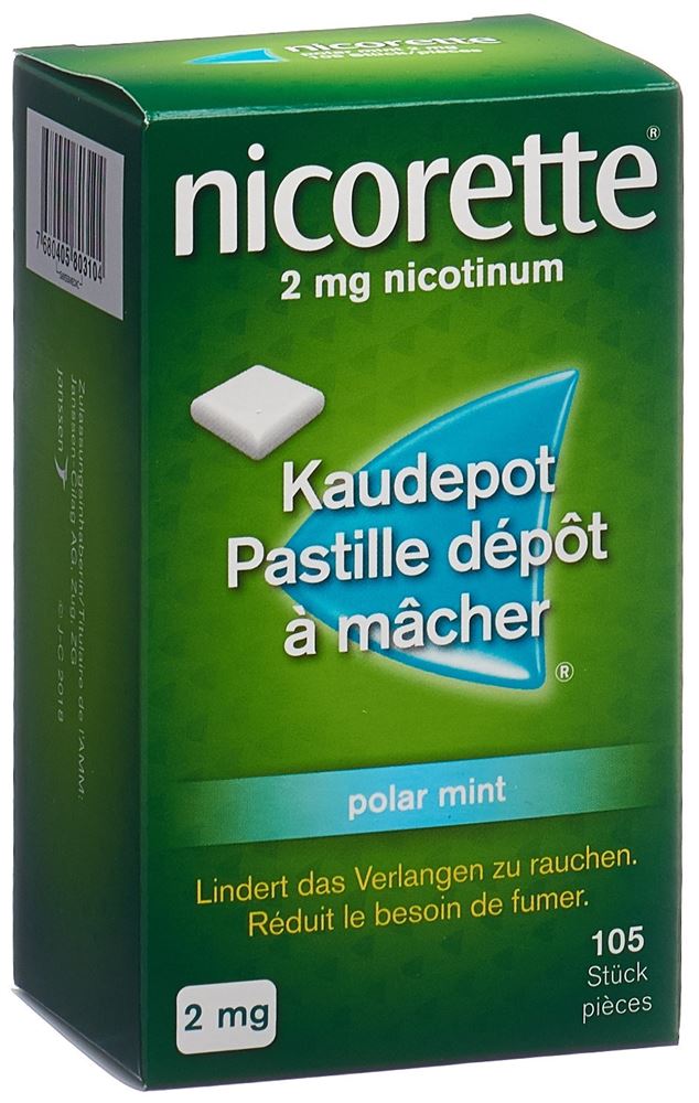 NICORETTE Polar Mint pastill dép mâch 2 mg 105 pce