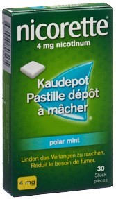 Nicorette Polar Mint 4 mg, wirkstoffhaltiges Kaugummi