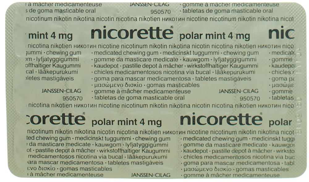 NICORETTE Polar Mint pastill dép mâch 4 mg 105 pce