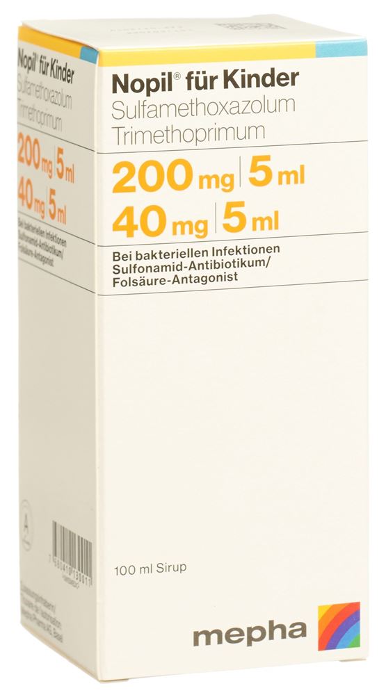 NOPIL sirop enf 200/40mg fl 100 ml