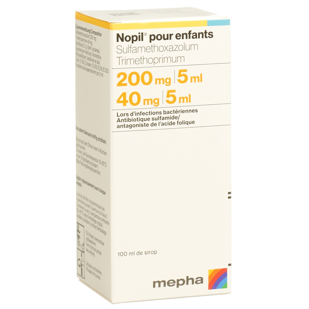 NOPIL sirop enf 200/40mg fl 100 ml