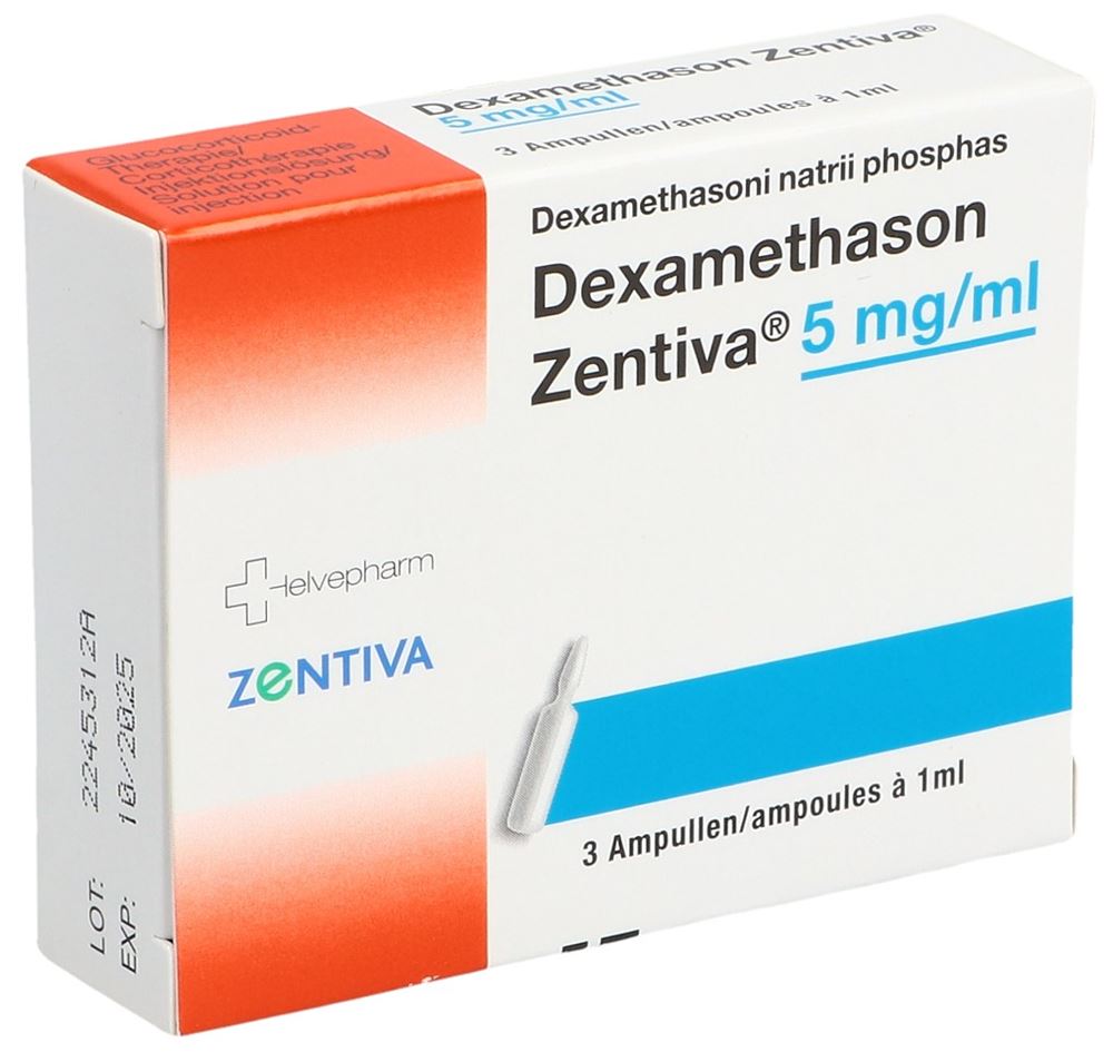 DEXAMETHASON Zentiva sol inj 5 mg/ml 3 amp 1 ml