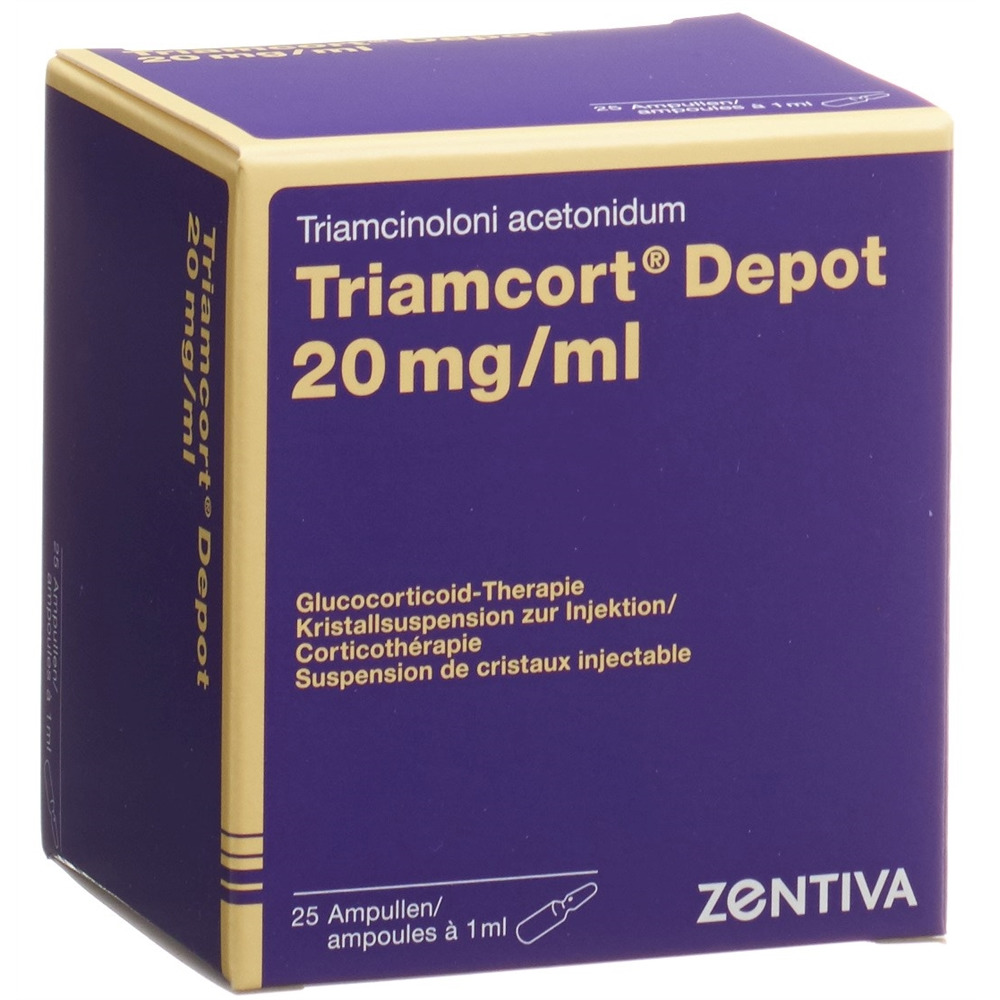 TRIAMCORT Dépôt susp crist 20 mg/ml amp 1 ml