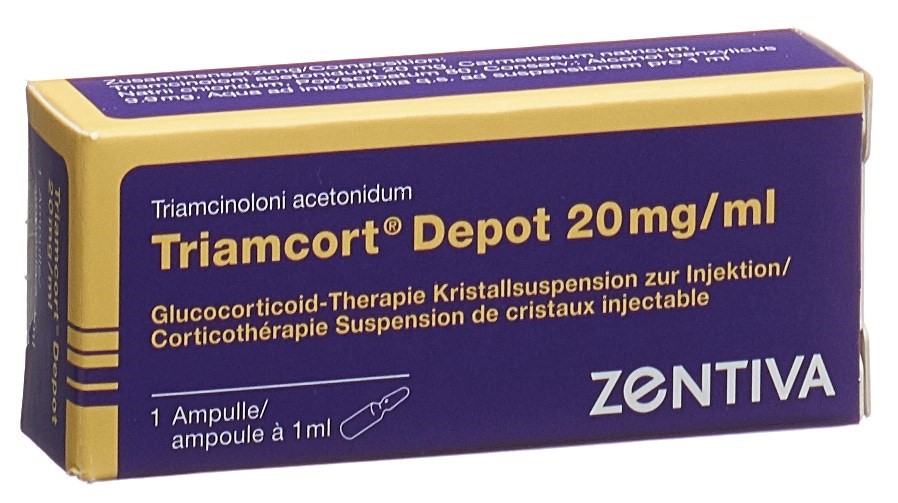 TRIAMCORT Dépôt susp crist 20 mg/ml amp 1 ml