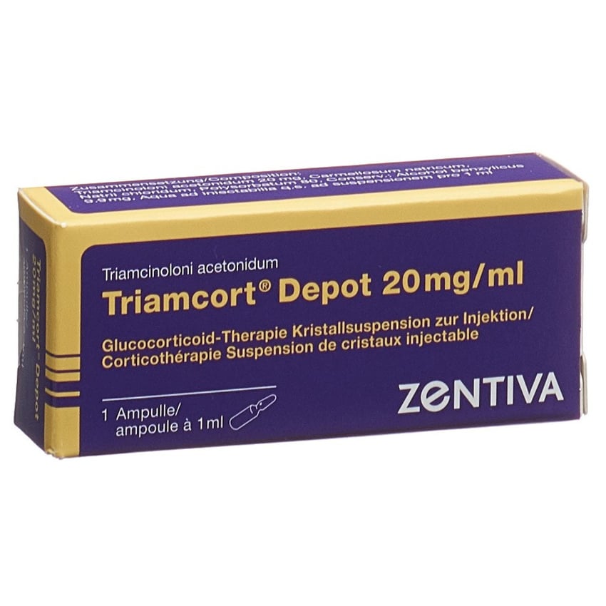 TRIAMCORT Dépôt susp crist 20 mg/ml 25 amp 1 ml