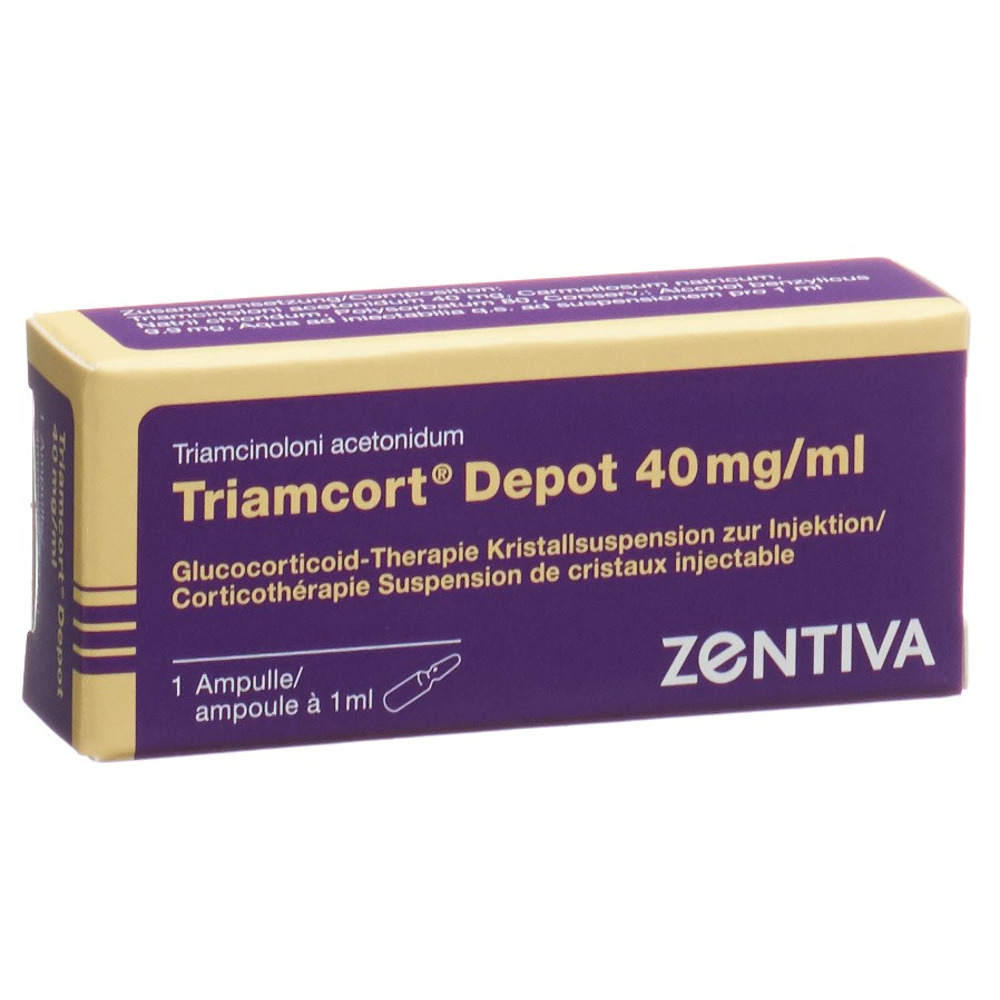 TRIAMCORT Dépôt susp crist 40 mg/ml 25 amp 1 ml