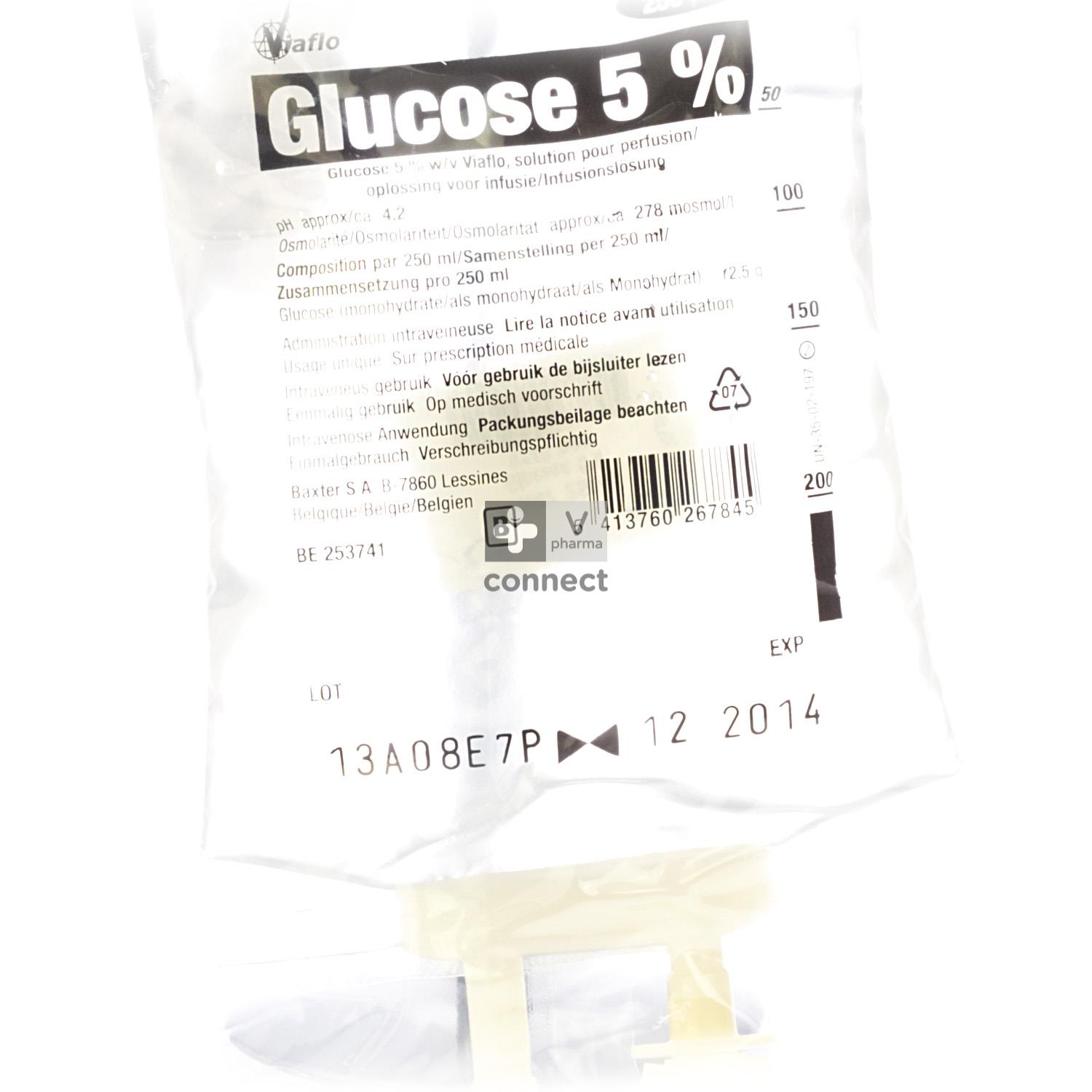 Glucose 5 % Baxter, Infusionslösung