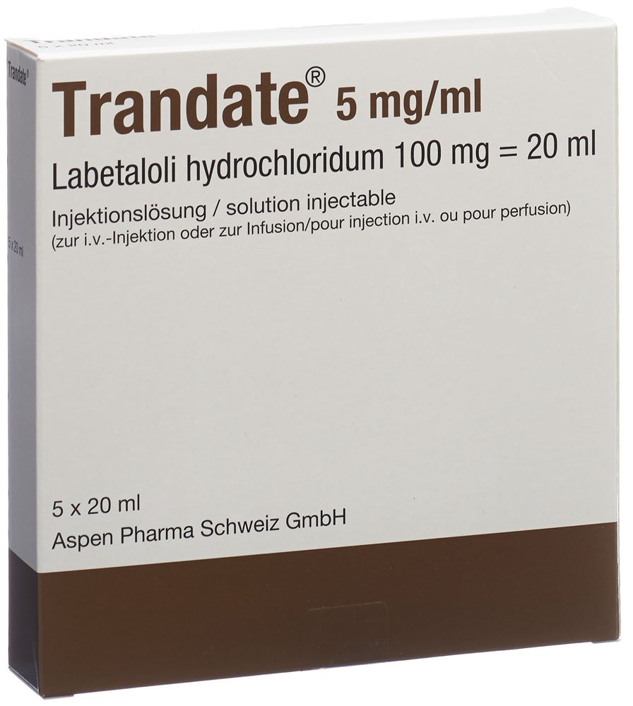 TRANDATE sol inj 100 mg/20ml 5 amp 20 ml
