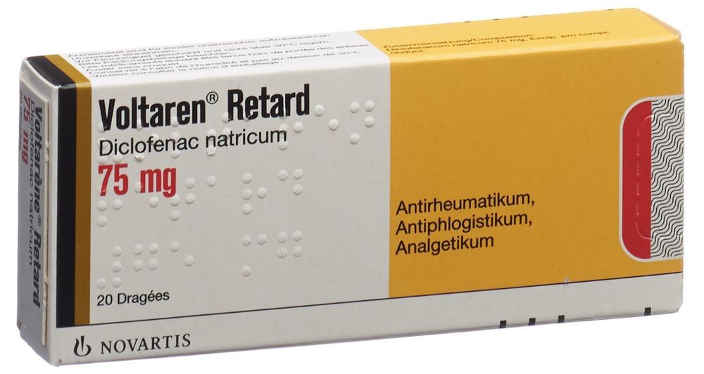 VOLTARENE Retard drag ret 75 mg 20 pce