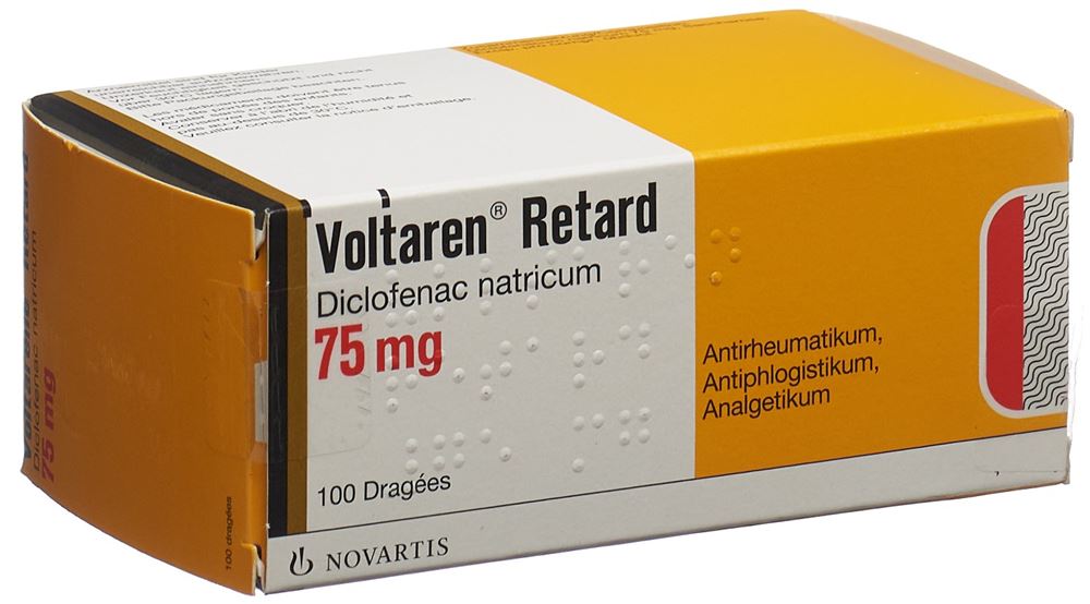 VOLTARENE Retard drag ret 75 mg 100 pce