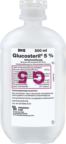Glucose 5 % Fresenius, Infusionslösung