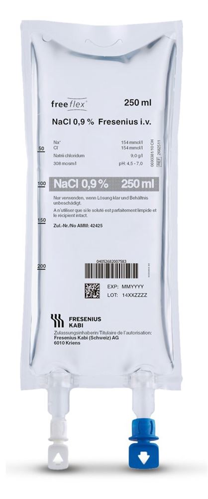 NACL Fresenius 0.9% 250ml Freeflex 30 pce