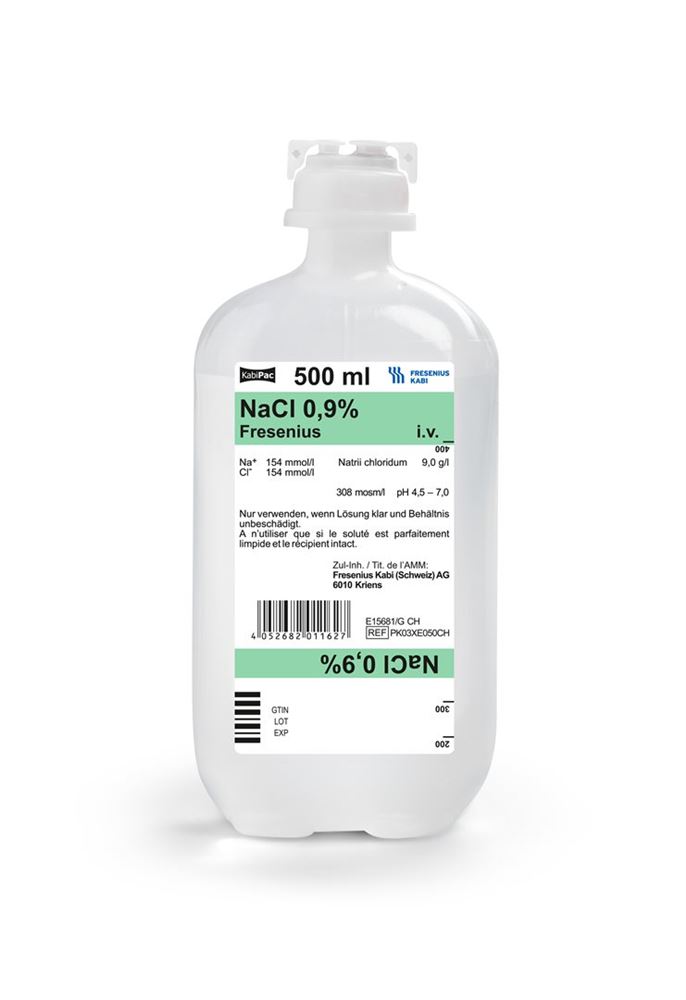 NACL Fresenius 0.9% 500ml KabiPac 10 pce