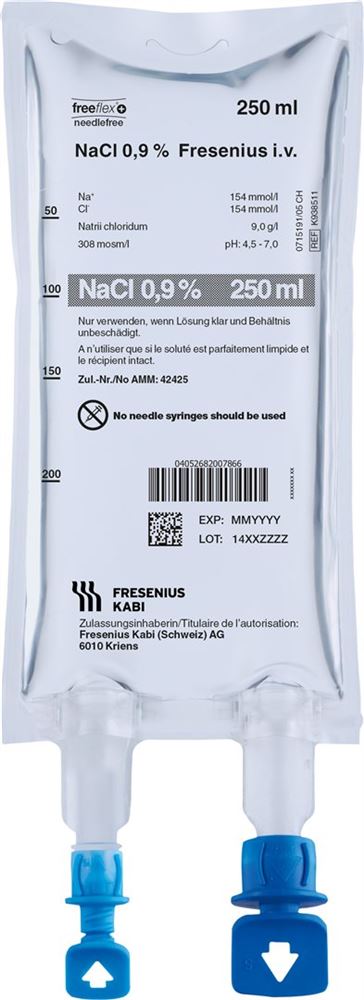 NACL Fresenius sol perf 0.9% 250ml FFX + 30 pce