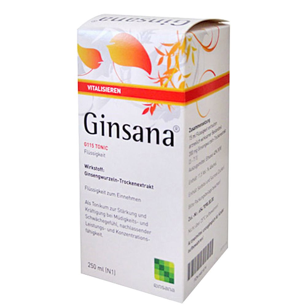 Ginsana tonico con aroma di ciliegia, fluido per uso orale