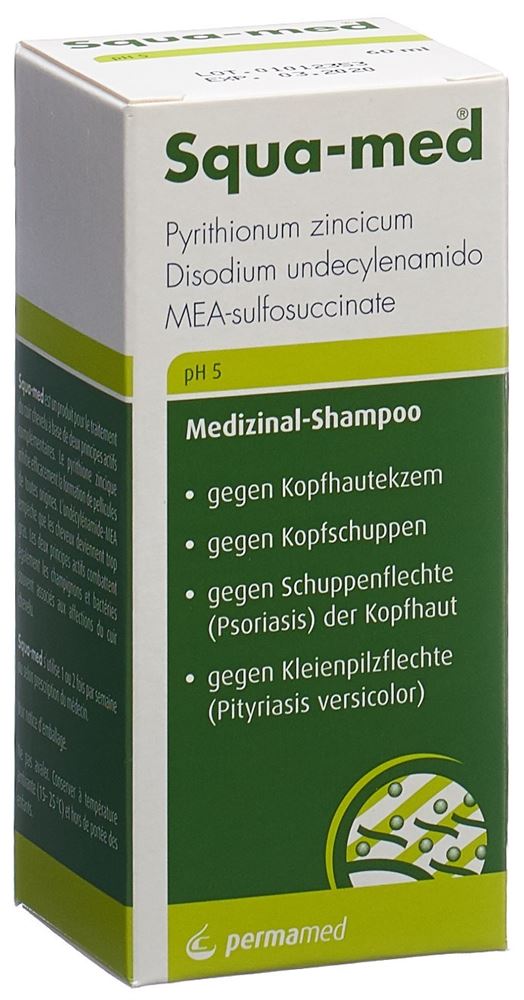 SQUA-MED shampooing médicinal pH 5 fl 60 ml
