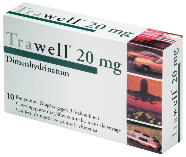 Trawell 20 mg, Kaugummi-Dragées
