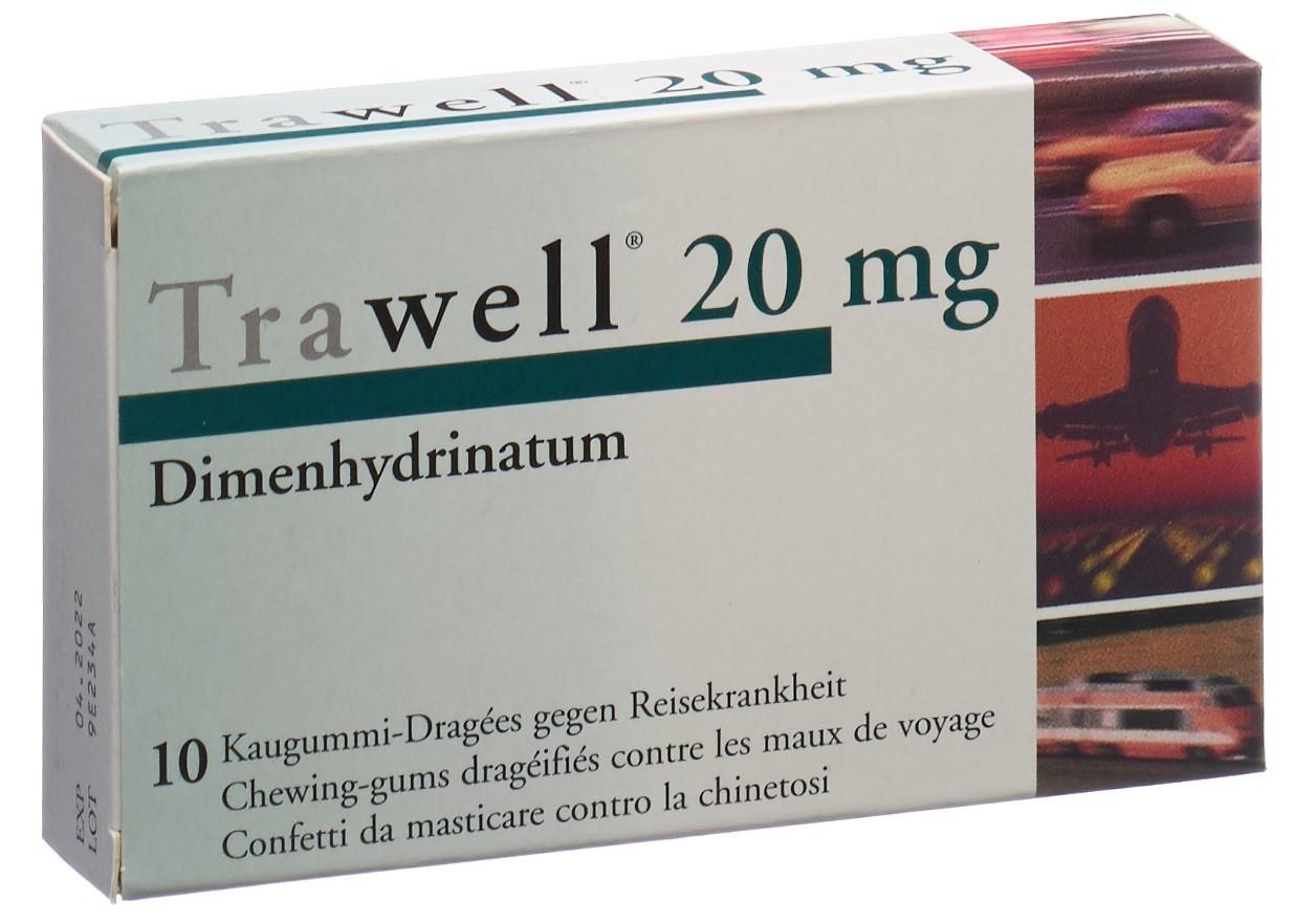 Trawell 20 mg, Kaugummi-Dragées