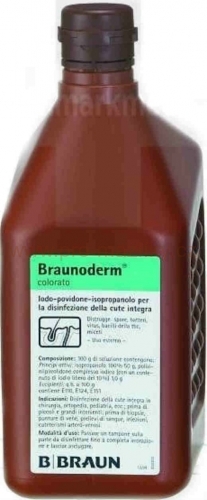 BRAUNODERM sol alcoolique coloré 10 fl 1000 ml