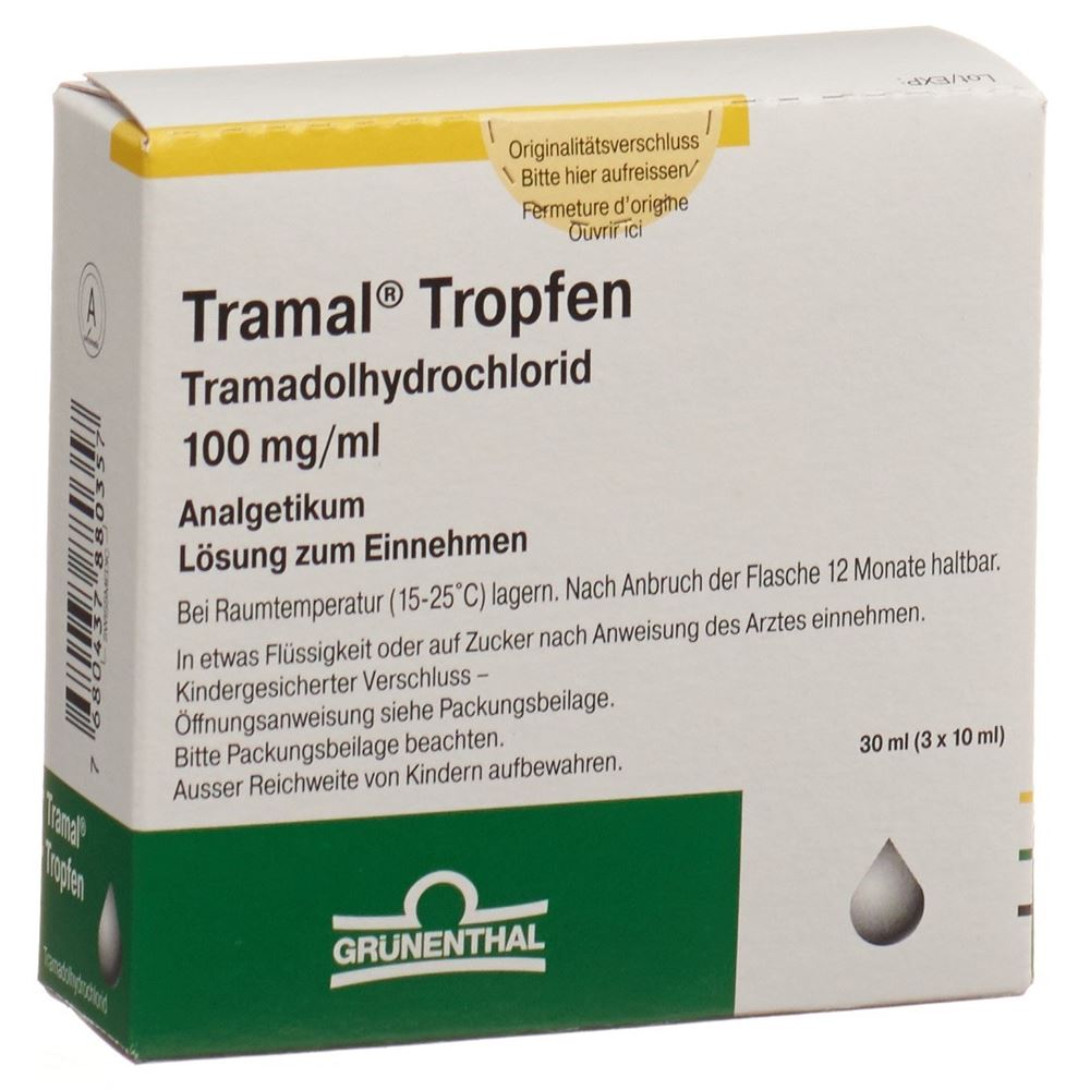 TRAMAL gouttes 100 mg/ml 3 fl 10 ml