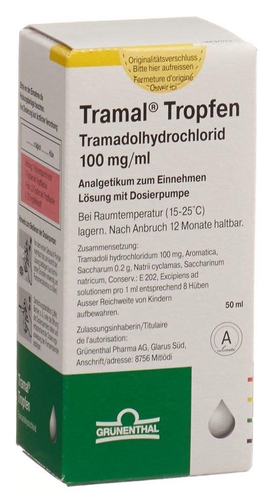 TRAMAL gouttes 100 mg/ml av pompe dosage fl 50 ml