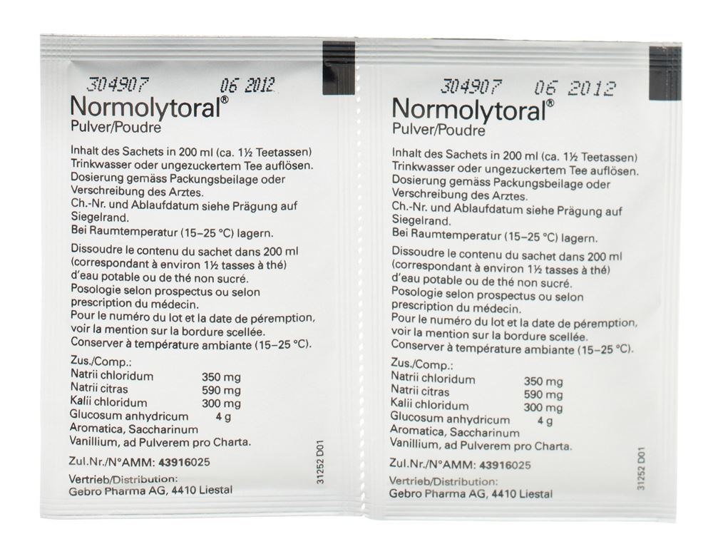 NORMOLYTORAL pdr sach 10 pce