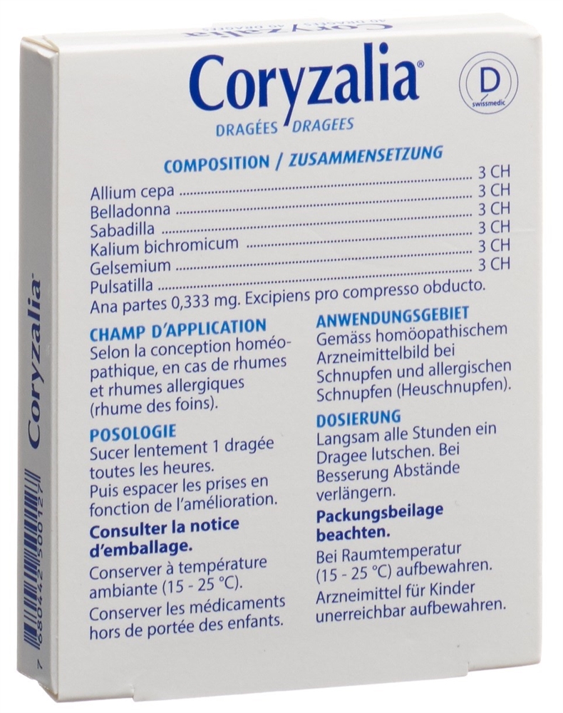 Coryzalia, comprimés enrobés