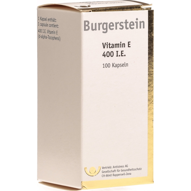 BURGERSTEIN Vitamin E caps moll 400 UI bte 100 pce