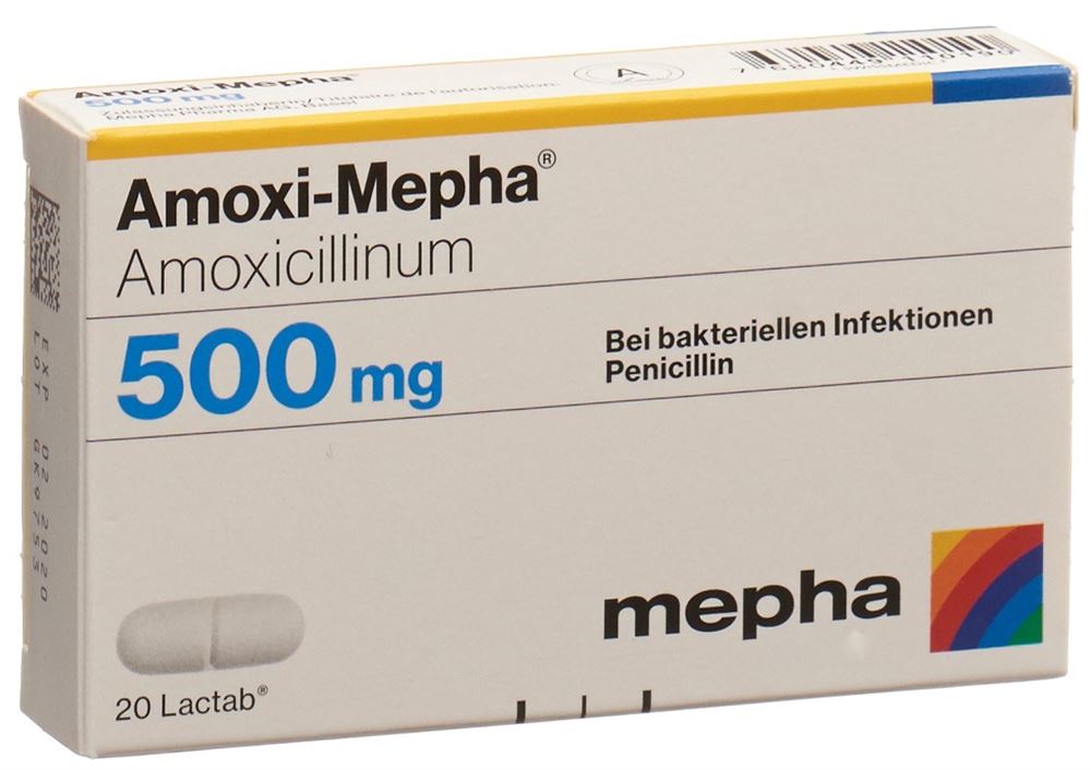 AMOXI Mepha Lactab 500 mg 20 pce