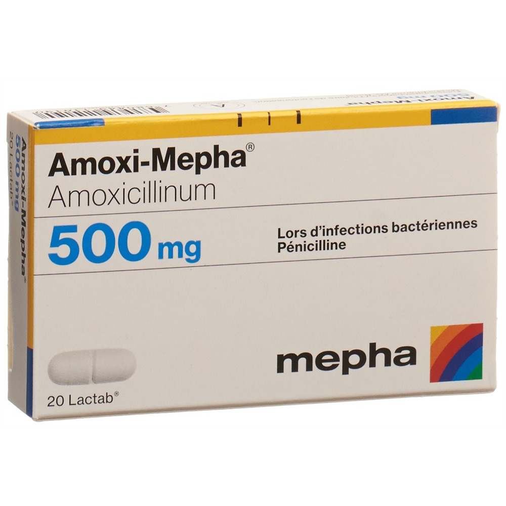 AMOXI Mepha Lactab 500 mg 20 pce