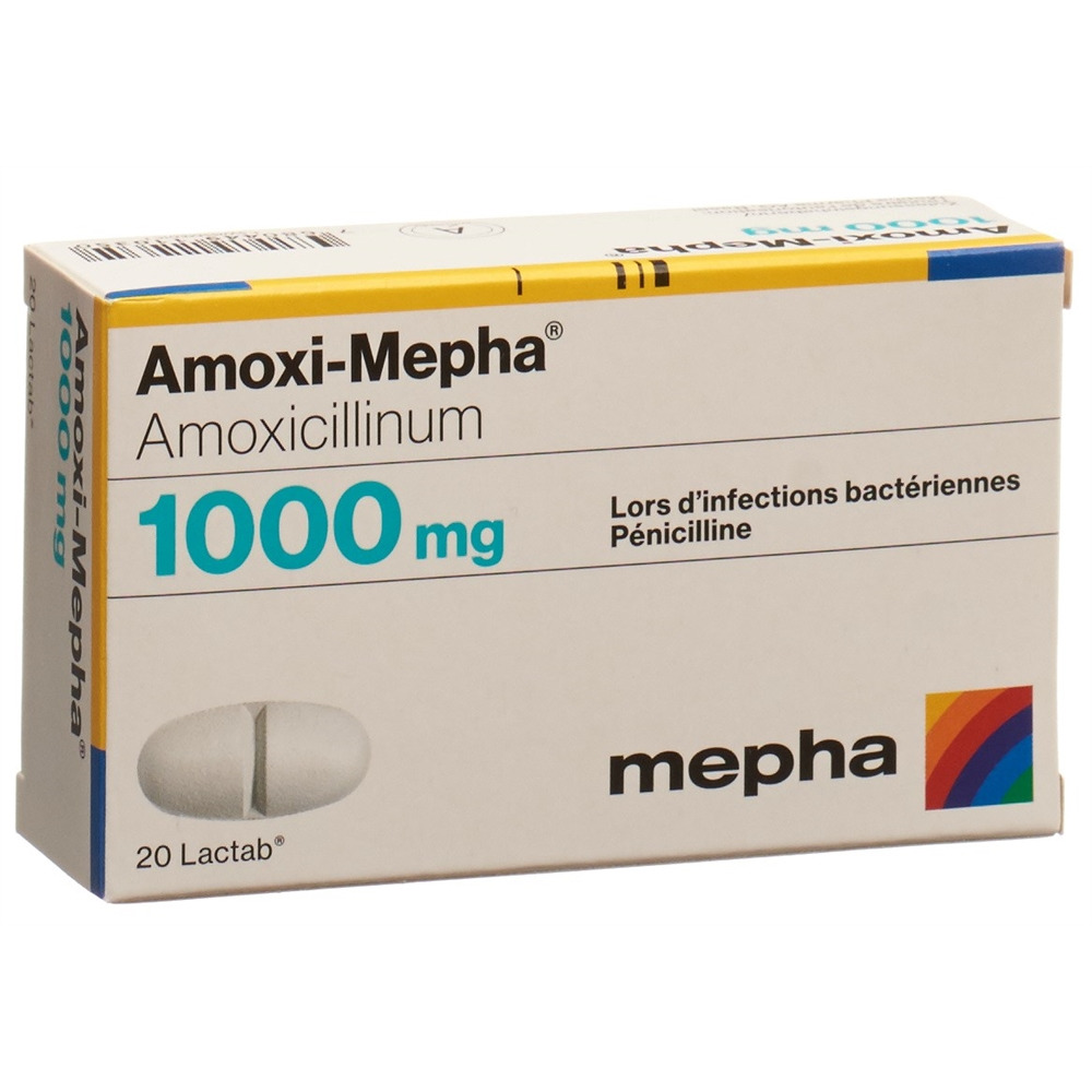 AMOXI Mepha Lactab 1000 mg 20 pce