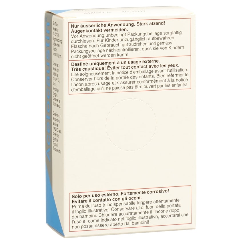 Acetocaustin, Lösung