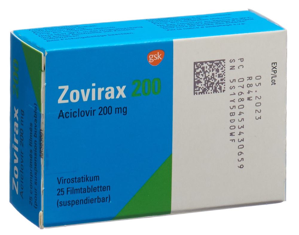 ZOVIRAX cpr pell 200 mg 25 pce