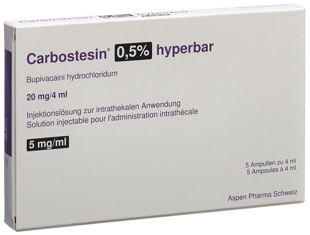 Carbostesin 5 mg/ml hyperbar, Injektionslösung