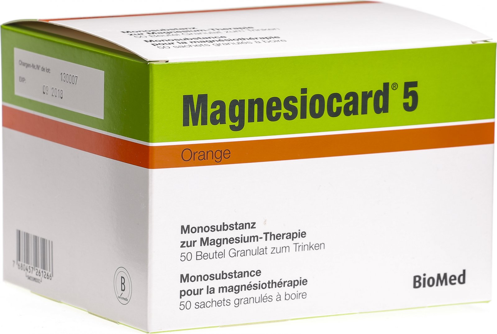 Magnesiocard 5 Orange, Granulat zur Herstellung einer Lösung zum Einnehmen