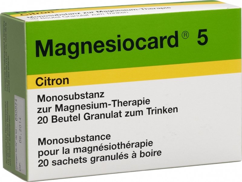 Magnesiocard 5 Citron, Granulat zur Herstellung einer Lösung zum Einnehmen