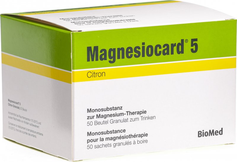 Magnesiocard 5 Citron, Granulat zur Herstellung einer Lösung zum Einnehmen