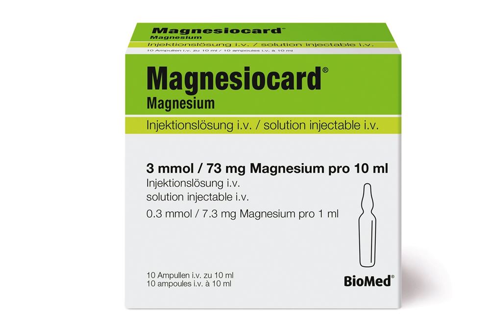 MAGNESIOCARD sol inj 3 mmol/10ml i.v. 10 amp 10 ml